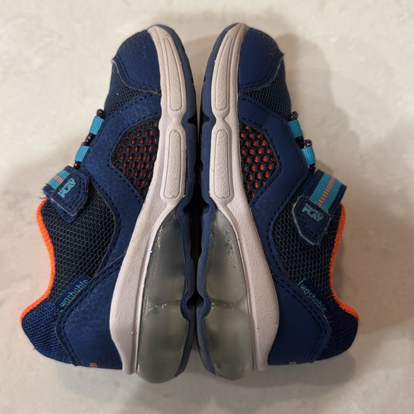 Stride Rite Made 2 Play Velcro Light Up Blue Sneakers size 8M - Picture 7 of 7